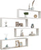 vidaXL - Wandschappen - kubus - 4 - st - 100x15x30 - cm - spaanplaat - hoogglans - wit