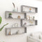 vidaXL - Wandschappen - kubus - 4 - st - 100x15x30 - cm - spaanplaat - betongrijs