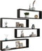 vidaXL - Wandschappen - kubus - 4 - st - 100x15x30 - cm - spaanplaat - zwart
