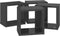 vidaXL - Wandschappen - kubus - 4 - st - 22x15x22 - cm - hoogglans - grijs