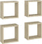 vidaXL - Wandschappen - kubus - 4 - st - 30x15x30 - cm - sonoma - eikenkleurig