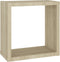 vidaXL - Wandschappen - kubus - 4 - st - 30x15x30 - cm - sonoma - eikenkleurig