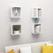 vidaXL - Wandschappen - kubus - 4 - st - 30x15x30 - cm - wit
