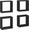 vidaXL - Wandschappen - kubus - 4 - st - 30x15x30 - cm - zwart