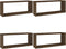 vidaXL - Wandschappen - kubus - 4 - st - 60x15x23 - cm - bewerkt - hout - bruineiken