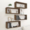 vidaXL - Wandschappen - kubus - 4 - st - 60x15x23 - cm - bewerkt - hout - bruineiken