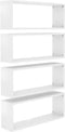 vidaXL - Wandschappen - kubus - 4 - st - 60x15x23 - cm - bewerkt - hout - hoogglans - wit