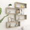vidaXL - Wandschappen - kubus - 4 - st - 60x15x23 - cm - bewerkt - hout - sonoma - eiken