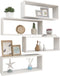vidaXL - Wandschappen - kubus - 4 - st - 60x15x23 - cm - bewerkt - hout - hoogglans - wit