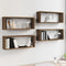 vidaXL - Wandschappen - kubus - 4 - st - 60x15x23 - cm - bewerkt - hout - bruineiken