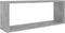 vidaXL - Wandschappen - kubus - 4 - st - 60x15x23 - cm - spaanplaat - betongrijs