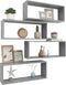 vidaXL - Wandschappen - kubus - 4 - st - 60x15x23 - cm - spaanplaat - betongrijs