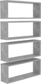 vidaXL - Wandschappen - kubus - 4 - st - 60x15x23 - cm - spaanplaat - betongrijs
