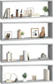 vidaXL - Wandschappen - kubus - 4 - st - 80x15x26,5 - cm - bewerkt - hout - grijs - sonoma