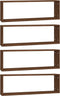 vidaXL - Wandschappen - kubus - 4 - st - 80x15x26,5 - cm - hout - bruin - eikenkleur