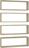 vidaXL - Wandschappen - kubus - 4 - st - 80x15x26,5 - cm - spaanplaat - sonoma - eiken