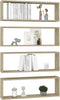 vidaXL - Wandschappen - kubus - 4 - st - 80x15x26,5 - cm - spaanplaat - sonoma - eiken