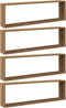 vidaXL - Wandschappen - kubus - 4st - 100x15x30cm - bewerkt - hout - artisanaaleiken
