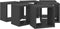 vidaXL - Wandschappen - kubus - 6 - st - 22x15x22 - cm - grijs