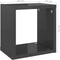 vidaXL - Wandschappen - kubus - 6 - st - 22x15x22 - cm - hoogglans - grijs