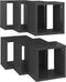 vidaXL - Wandschappen - kubus - 6 - st - 22x15x22 - cm - hoogglans - grijs
