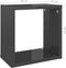 vidaXL - Wandschappen - kubus - 6 - st - 26x15x26 - cm - hoogglans - grijs