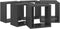 vidaXL - Wandschappen - kubus - 6 - st - 26x15x26 - cm - hoogglans - grijs