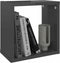 vidaXL - Wandschappen - kubus - 6 - st - 26x15x26 - cm - hoogglans - grijs