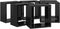 vidaXL - Wandschappen - kubus - 6 - st - 26x15x26 - cm - hoogglans - zwart