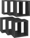 vidaXL - Wandschappen - kubus - 6 - st - 26x15x26 - cm - hoogglans - grijs