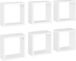 vidaXL - Wandschappen - kubus - 6 - st - 30x15x30 - cm - wit