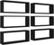 vidaXL - Wandschappen - kubus - 6 - st - 60x15x23 - cm - bewerkt - hout - zwart