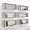 vidaXL - Wandschappen - kubus - 6 - st - 60x15x23 - cm - bewerkt - hout - grijs - sonoma