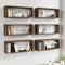 vidaXL - Wandschappen - kubus - 6 - st - 60x15x23 - cm - bewerkt - hout - bruineiken