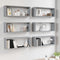 vidaXL - Wandschappen - kubus - 6 - st - 60x15x23 - cm - bewerkt - hout - grijs - sonoma