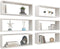 vidaXL - Wandschappen - kubus - 6 - st - 60x15x23 - cm - bewerkt - hout - hoogglans - wit