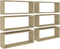 vidaXL - Wandschappen - kubus - 6 - st - 60x15x23 - cm - spaanplaat - sonoma - eiken
