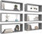 vidaXL - Wandschappen - kubus - 6 - st - 60x15x23 - cm - spaanplaat - betongrijs