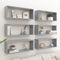 vidaXL - Wandschappen - kubus - 6 - st - 60x15x23 - cm - spaanplaat - betongrijs