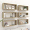 vidaXL - Wandschappen - kubus - 6 - st - 60x15x23 - cm - spaanplaat - sonoma - eiken