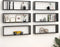 vidaXL - Wandschappen - kubus - 6 - st - 80x15x26,5 - cm - bewerkt - hout - zwart