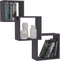 vidaXL - Wandschappen - kubus - 68x15x68 - cm - bewerkt - hout - grijs