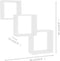 vidaXL - Wandschappen - kubus - 68x15x68 - cm - bewerkt - hout - wit