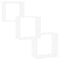 vidaXL - Wandschappen - kubus - 68x15x68 - cm - bewerkt - hout - wit