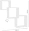 vidaXL - Wandschappen - kubus - 68x15x68 - cm - bewerkt - hout - wit