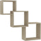 vidaXL - Wandschappen - kubus - 68x15x68 - cm - spaanplaat - sonoma - eikenkleurig