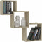 vidaXL - Wandschappen - kubus - 68x15x68 - cm - spaanplaat - sonoma - eikenkleurig