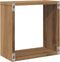 vidaXL - Wandschappen - kubus - 6st - 30x15x30cm - bewerkt - hout - artisanaal - eiken