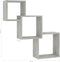 vidaXL - Wandschappen - kubus - 84,5x15x27 - cm - bewerkt - hout - betongrijs