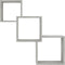 vidaXL - Wandschappen - kubus - 84,5x15x27 - cm - bewerkt - hout - betongrijs